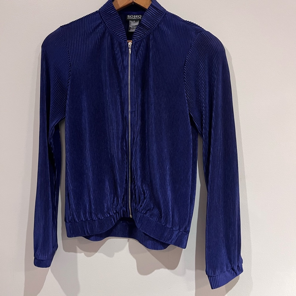 SOHO apparel purple jacket size small 100% polyester